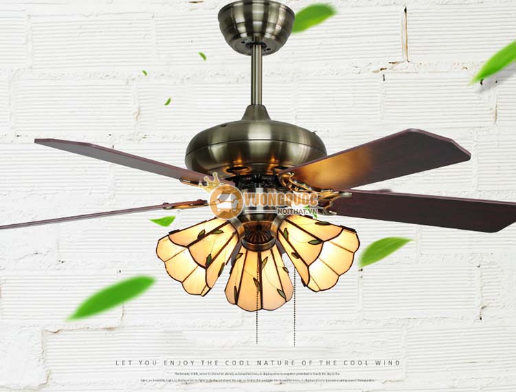 Quạt trần đèn chùm cao cấp yb210-5